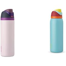 Owala FreeSip Insulated Stainless Steel Water Bottle Bundle with Straw, BPA-Free, 40oz, 2 Pack