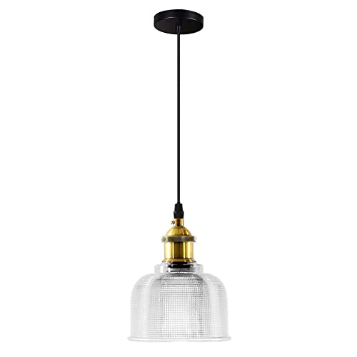Lustre industriel ambré pour créer une ambiance bistrot chaleureuse