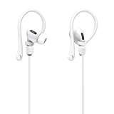 Ears Earbuds Holder Strap for Airpods: 2-in-1 Magnetic Anti-Lost Neck Lanyard with Secure Ear Hooks Compatible with Airpods 1 2 3 4 and Pro Each Generation Version (White)