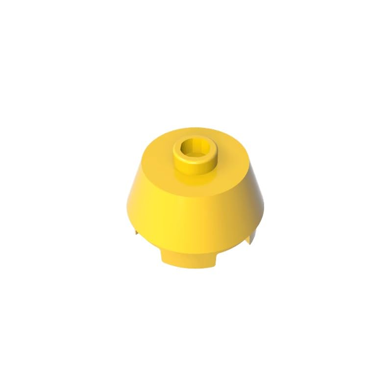 XYEIUGO 98100 Round Brick Round 2x2 Truncated Cone, Yellow, 50 PCS