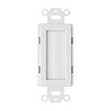 BLKKAP Brush Decora Single Gang Wall Plate with Cable Pass Though, White, 25 PC(s)