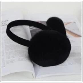 Image of Girl Winter Earmuffs Outdoor Wear Soft Faux Fur Plush Ear Warmer Minnie Design Windproof Woolen Warm Ear Muff Men & Women (Freesize)