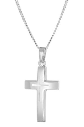 Collar de cruz trendor de plata 925 con colgante elegante para mujer 1
