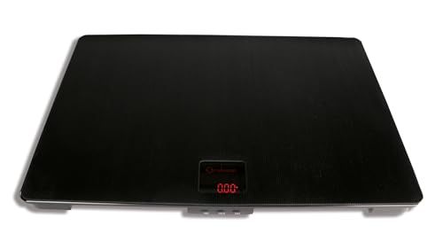 SCALESON S230.05 Tierwaage 65 x 45 cm bis 100 kg / 10 g | rutschfeste Oberfläche I inkl. Gummimatte I für Hunde Katzen und Kleintiere