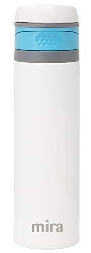 Mira 16 Oz Lightweight Insulated Travel Mug For Coffee, Tea - Stainless Steel One Touch Lid Tumbler - Keeps Hot Or Cold - White #TOP27