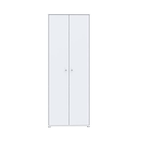 Forte Tempra 2 Kommode mit 2 Türen, Holzwerkstoff, weiß, Bx H xT: 73,7 x 197,5 x 34,8 cm