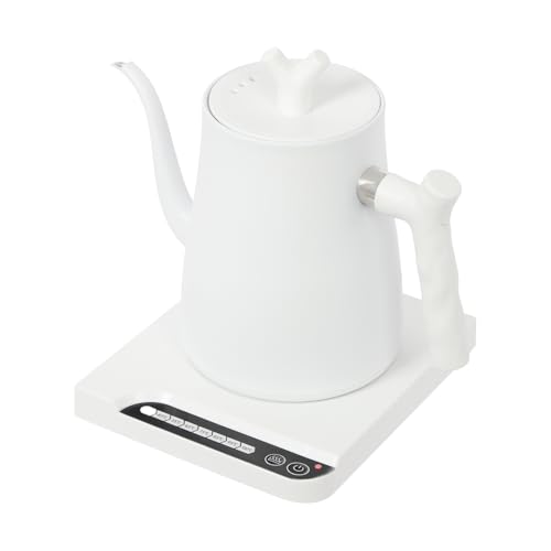 DHQCQL Wasserkocher Kettle, 1000W Edelstahl Elektrischer Wasserkocher mit Temperatureinstellung, 1L Leise Kitchen Aid Wasserkocher für Zubereitung von Kaffee, Früchtetee (Weiß) DHQCQL Wasserkocher Kettle, 1000W Edelstahl Elektrischer Wasserkocher mit Temperatureinstellung, 1L Leise Kitchen Aid Wasserkocher für Zubereitung von Kaffee, Früchtetee (Weiß)