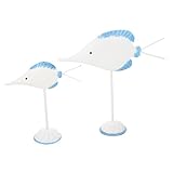 Healifty 2 Piezas Adornos de Mediterráneos Peces Decorativos para Hogar Oceánico Temática Marina