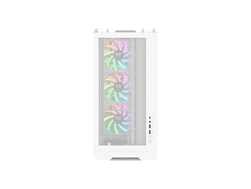 Torre Media Gaming Blanco Nieve Panel Frontal USB 3.2 y Ventiladores ARGB 3