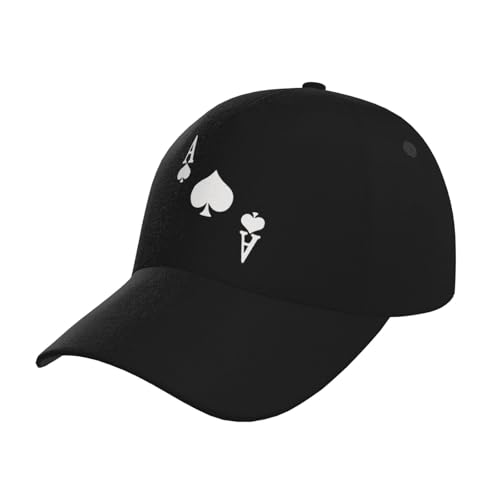 Ace of Spades Poker Baseball Hats for Men and Women - Classic Adjustable Hats