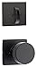 Kwikset 968PSKSQT-514 Pismo Knob with Square Rose Interior Dummy Handleset Trim with New Chassis Matte Black Finish