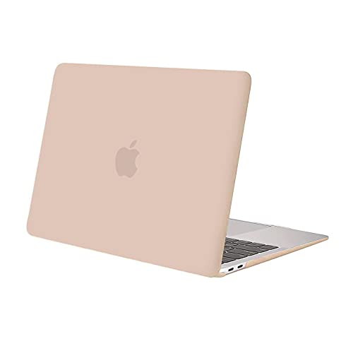 MOSISO Coque Compatible avec MacBook Air 13 Pouces 2022 2021 2020 2019 2018 Version M1 A2337 A2179 A1932 Retina Display Touch ID, Protection Plastique Coque Rigide, Chameau