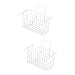 PRETYZOOM 2pcs Nail Free Wrought Iron Hanger Dish Sponge Holder Hanging Wire Baskets Sponge Storage Basket Sponge Holder for Kitchen Sink Multifunction White Household Products