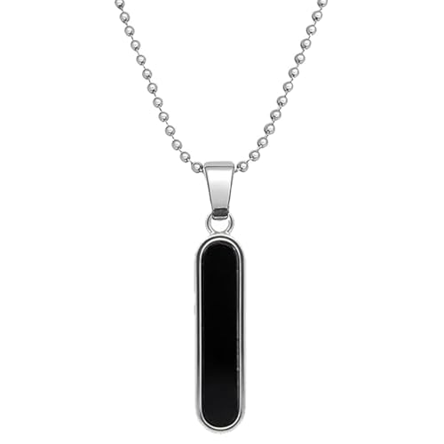 Okos Silver Bar Pendant | Minimalist Rectangular Pendant with Silver Finish Chain Classic Trendy Design for Men & Women and Boys & Girls PD1000922RHD