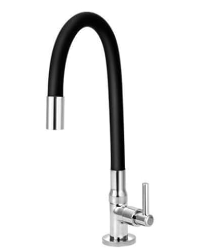 Torneira Preta Flexível Para Cozinha, Torneira de Cozinha, Torneira de Balcão, Mesa, Bancada, Banheiro, Preta