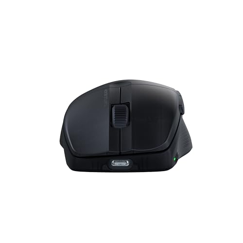 Pure Air - Mouse da gioco RGB wireless ergonomico e ultraleggero, con sensore ottico a 26K DPI, dotato di batteria da 125 ore, illuminazione RGB - Nero - Mouse gaming - Immagine 4