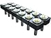 SDL-108-G-12.100" Low Profile Double Row Screw Machine Socket Strip (5 Items)