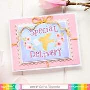 Waffle Flower Nesting Postages Die (Includes Dies in The Classic Postage Stamp Shape)