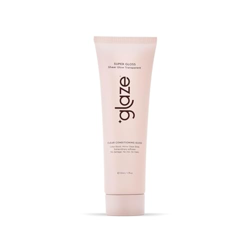 Glaze Supergloss Sheer Glow Clear Hair Gloss Mini – Smooths, Lightweight, Adds Mirror Shine & Improves the look of Damaged Hair – Travel Size 1.7 oz