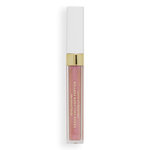 Image of Revolution Pro Vegan Collagen Peptide High Shine Lip Gloss, Nourish, Plump & Hydrate Lips With Hyaluronic Acid & Vitamin E, 4 ML (Pack of 1)