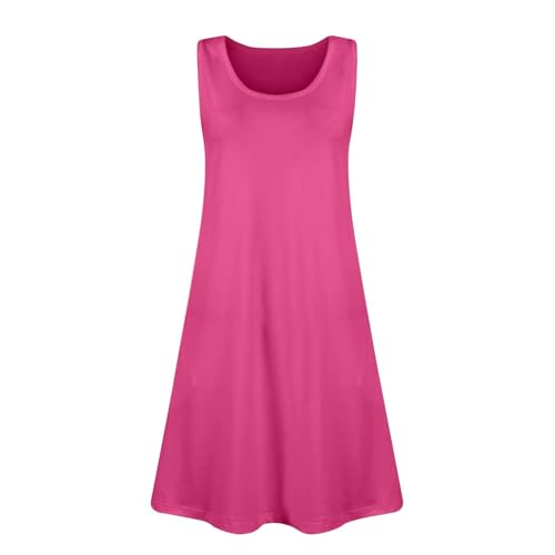 Robe d'été ample à col en U pour femme avec poches pratiques