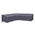 F&J Outdoors Patio V-Shaped Couch Cover Waterproof Heavy Duty Ripstop Outdoor Sofa Cover for 5 Person Sectional Seating Group with Cushions, (85" + 85") W x 33.5" D x 31" H