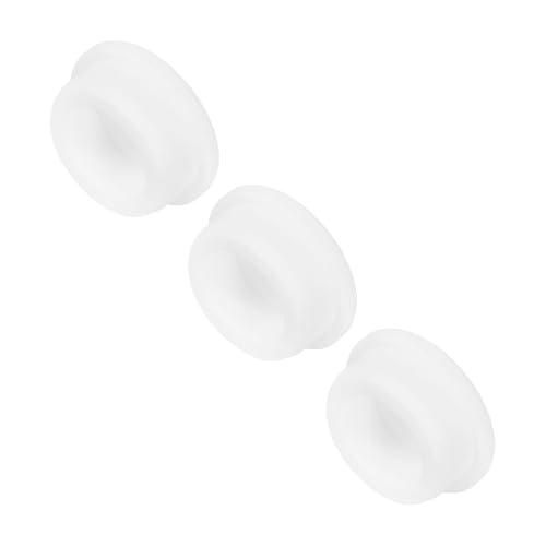 Image of MECCANIXITY 3Pcs T-Shaped Silicone Plugs 34.8mm 1-3 /8 Inch Dia Snap in Plug Hole Seal Cover Round Rubber Stopper for Kitchen Rubber Bulkheads Waterproof Sealing Plugs White