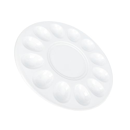 ARTIBETTER Deviled Egg Tray Mini Eggs Deviled Egg Dish Porcelain Egg Egg Serving Tray Escargot Serving Dish Restaurant Egg Food Flatware Tray Devilled Egg White Ceramics