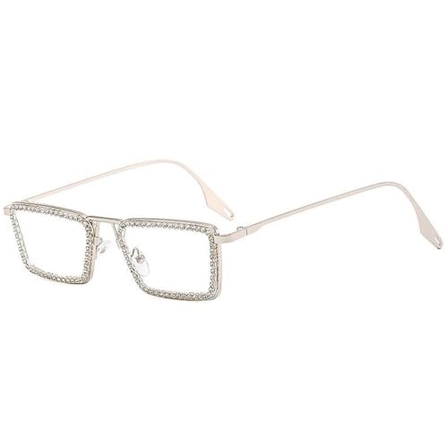 Lunettes rectangulaires petites strass diamant confort pour femme