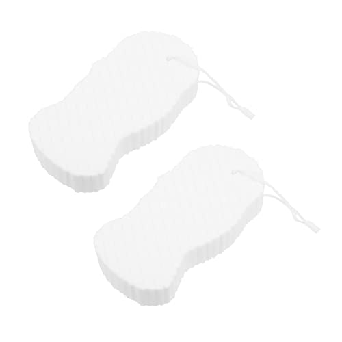 MUCKLILY 2Pcs Bath Sponge Comfortable Cleansing Supplies for Soft Exfoliating Bathing Accessories Gentle Delicate Skin for Home and Travel Use
