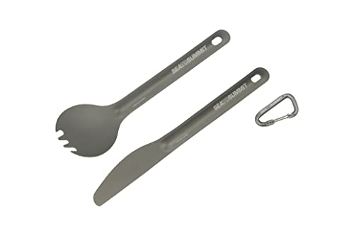 Sea to Summit Alpha Light Aluminum Camping Cutlery Set, Knife, Spork