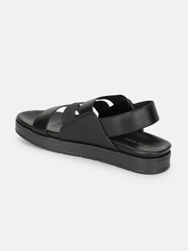 Image of Marc Loire Women Platform Heel Fashion Sandal With Slingback Strap; Smart Casual Footwear
