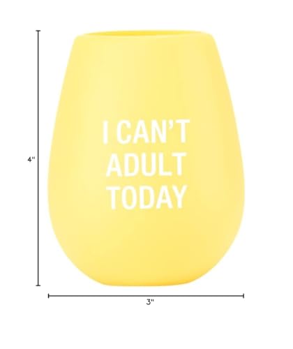 About Face Designs Hilarious Say What Collection - Silicone Wine Cup, 12.5-Ounce, Adult Today - Image 3