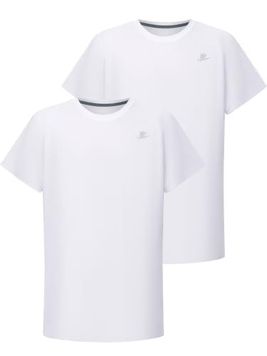 Image of DEVOROPA Youth Boys Compression Shirt Long /Short Sleeve Football Baseball Undershirt Quick Dry Kids Sports Baselayer Crewneck