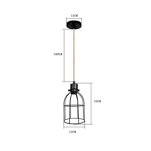 Salle à manger pendante lumière cage oiseau fer E27 - 3