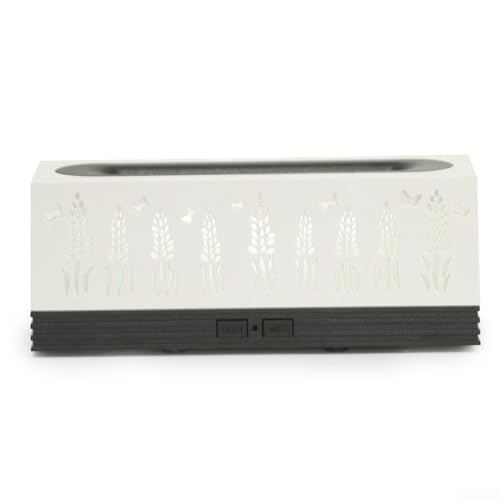 Honseadek Difusor y humidificador de 60 ml con diseño de mariposa, luces coloridas cuadradas (blanco)