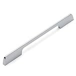 Decoranddecor Slimline Polished Kitchen Bathroom Bedroom Cabinet Door Drawer Furniture Handles (96mm or 128mm Hole Center, Polished Chrome)