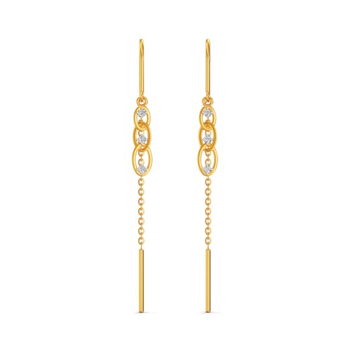 Image of Joyalukkas 22k (916) Purity BIS Certified Sui Daga Gold Earrings For Women