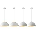 PINDODO 11.8" White Pendant Lights 2 Pack and 15.7" Farmhouse Pendant Light 2 Pack