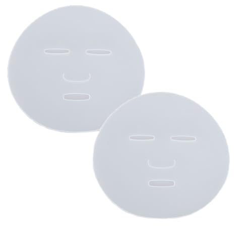 Leadigol Face Mask Maker,2Pcs Facial Mask Mould,Silicone Face Mask Maker Plate,DIY Facial Treatment Face Maker Mould,Reusable Skin Care Facial Mask Maker