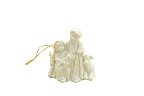 Nadal Figura Decorativa - Navidad/Ornamento Belén Animales - Color Blanco - Decoración del Hogar - Hecha en Resina - Fabricada en España - Pintada a Mano - Altura 4 cm - Creaciones