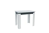 Design moderne et élégant : la table à manger shefa line family se distingue par son alliance de couleurs blanc et anthracite. son look scandinave intemporel s'intègre parfaitement dans tout type de décoration intérieure, que ce soit pour une cuisine moderne ou une salle à manger chaleureuse.