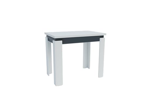 Shefa Table à Manger Extensible Gain de Place Design Scandinave Moderne en Bois Mélaminé pour...