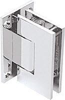 CRL Polished Chrome Geneva 337 Series Adjustable Wall Mount Full Back Plate Hinge