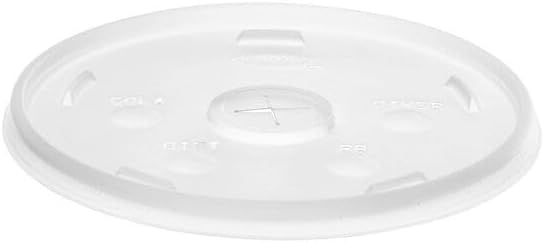 Dart 32SL1 32 oz. Translucent Flat Lid with Straw Slot - 1,000/Case