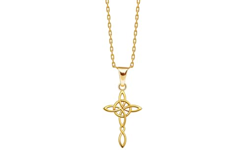 Pendentif noeud de sorcière plaqué or 18 carats 3 microns bijou talisman