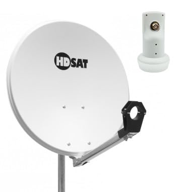 Pack HDSAT Parabole Satellite Acier 60cm + LNB Single HD 4K
