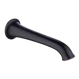 Enga Non Diverter Bathtub Spout, 8inch Extra Long Tub Spout Brass Wall Mount Tub Filler, Oil Rubbed
