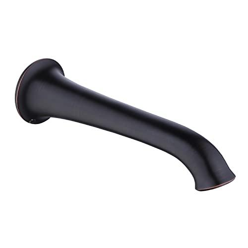 Enga Non Diverter Bathtub Spout, 8Inch Extra Long Tub Spout Brass Wall Mount Tub Filler, Oil Rubbed Bronze #TOP19