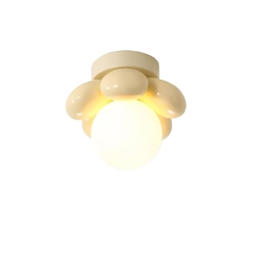 Plafonnier nordique crème résine G9 luminaire de plafond pour couloir salon